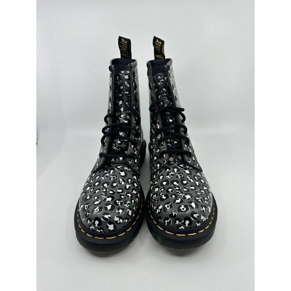Dr. Martens 1460 Loud Leopard Gun Metal 27652 Women's Size 7 EU 38 Gray - Picture 4 of 5